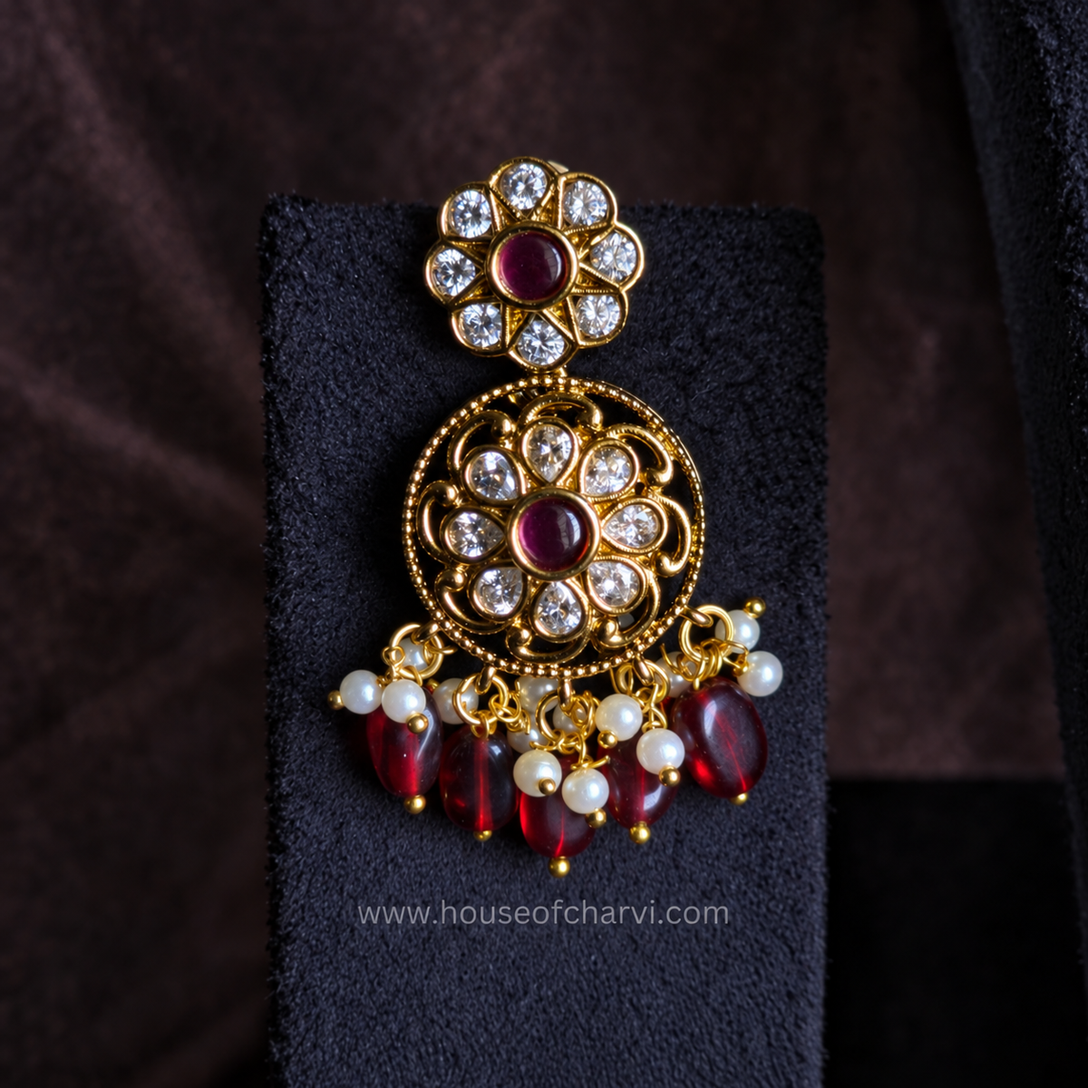 Ruby Lakshmi Necklace Set