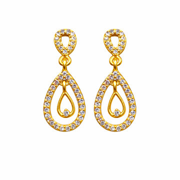 Crystal Teardrop Halo Earrings