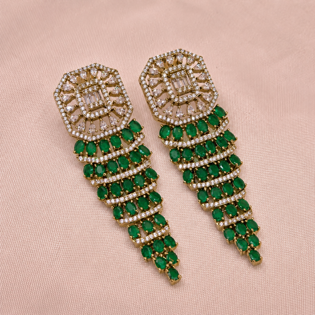 Green Stone Bridal Choker Set