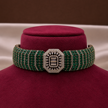 Green Stone Bridal Choker Set