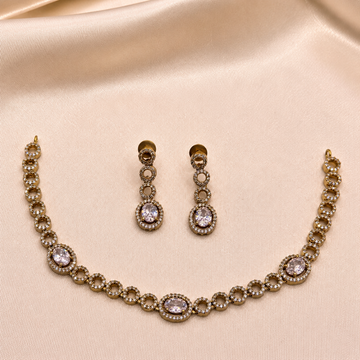 Classic CZ Designer Necklace Set