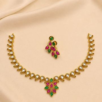 Multicolour Drop Designer Necklace Set