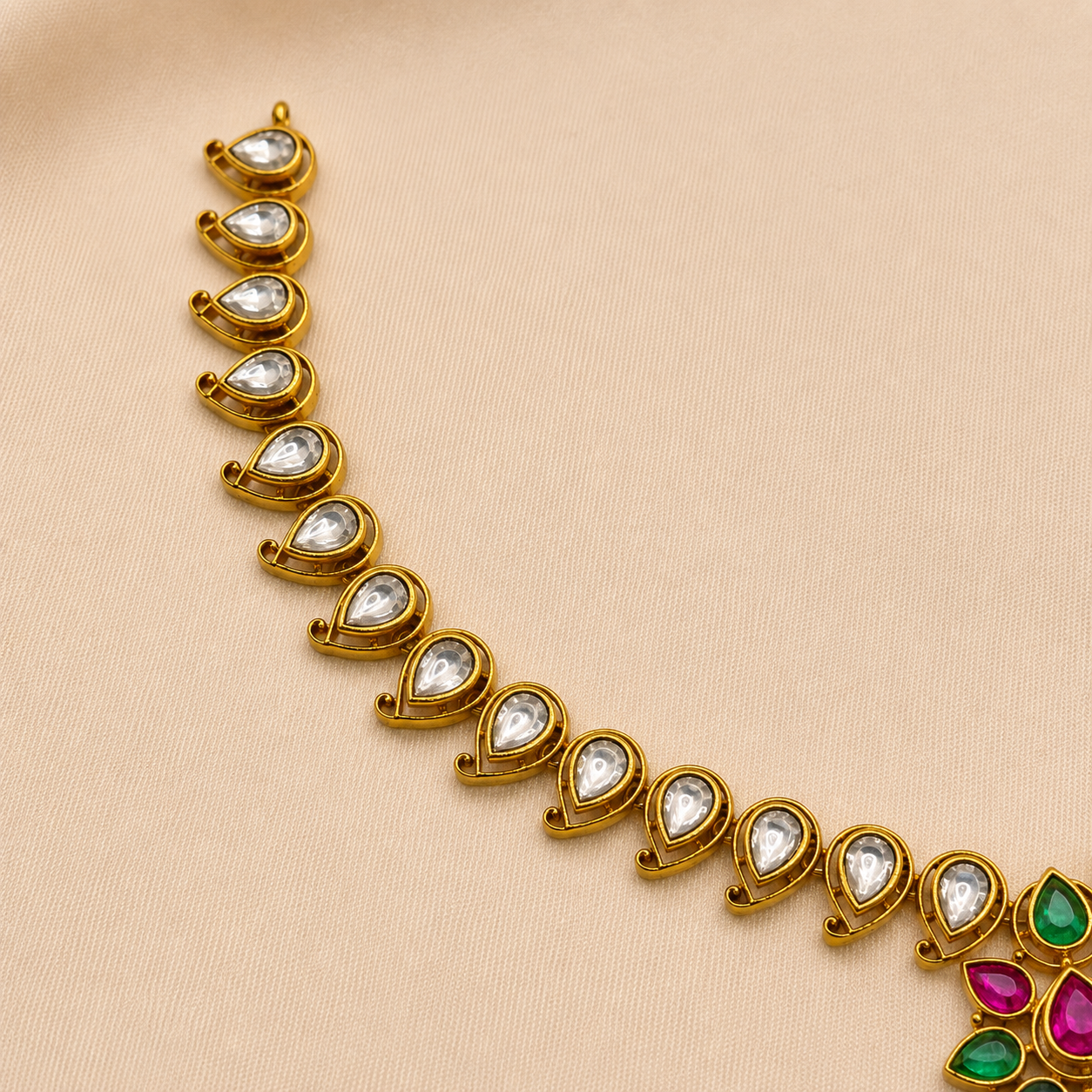 Multicolour Drop Designer Necklace Set