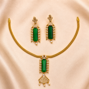 Emerald Green Designer Necklace Set