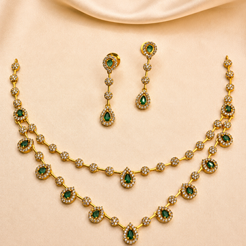 Emerald Green Layered Necklace Set