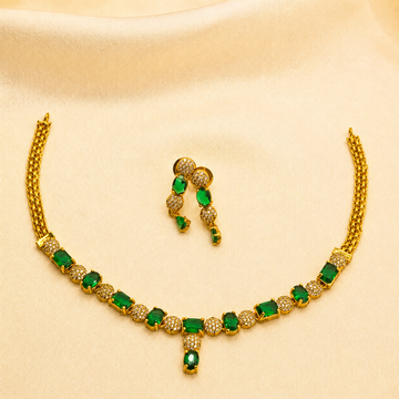 Emerald Green CZ Necklace Set
