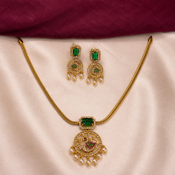 Traditional Peacock CZ Jewelry Set