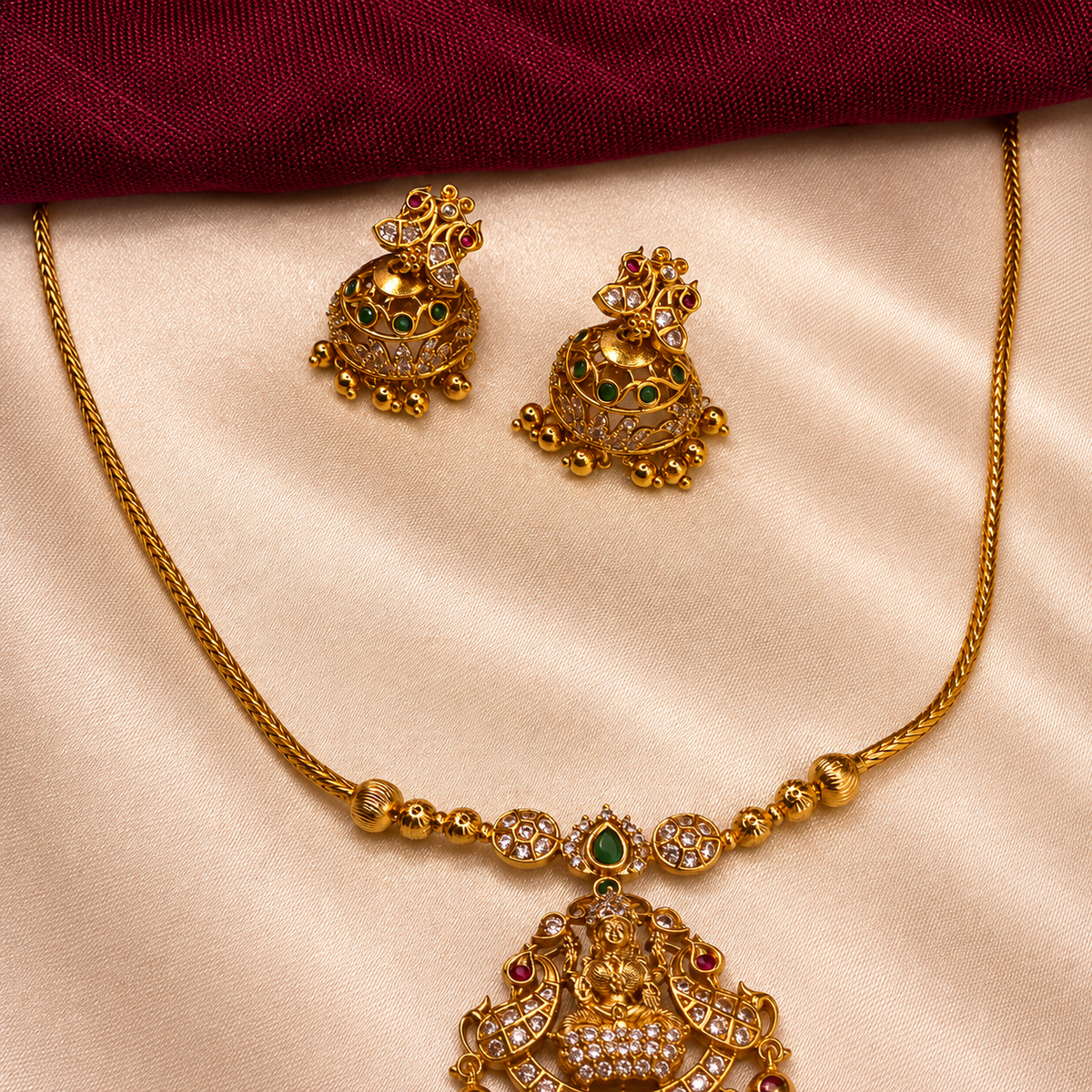 Festive Lakshmi Necklace Set