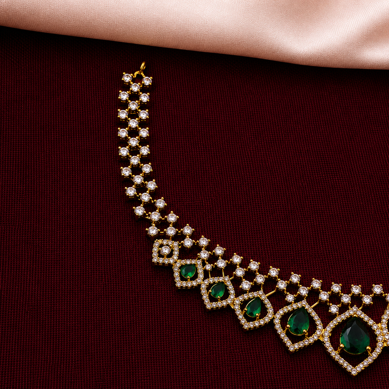 Teardrop CZ Statement Necklace
