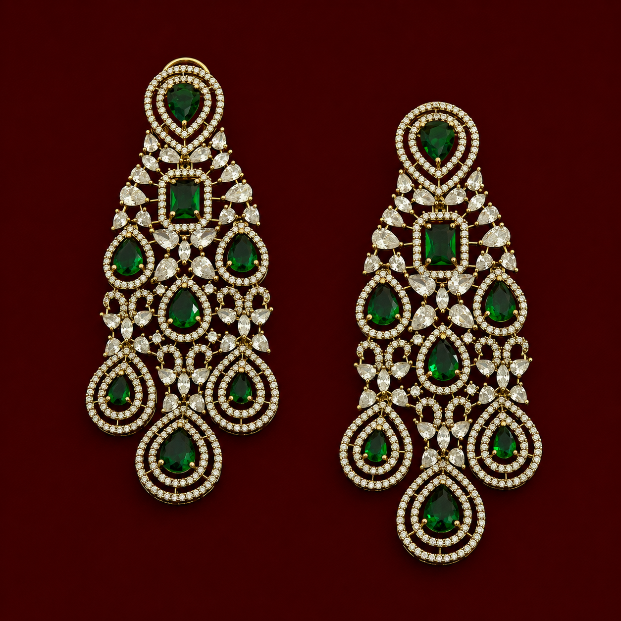 Grandeur Premium Emerald CZ Choker Set