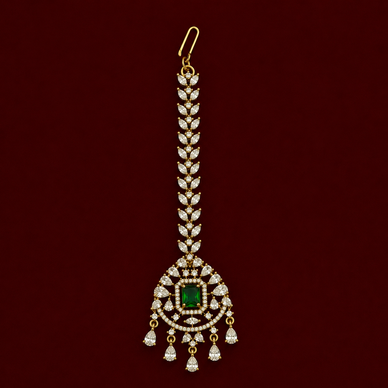 Grandeur Premium Emerald CZ Choker Set
