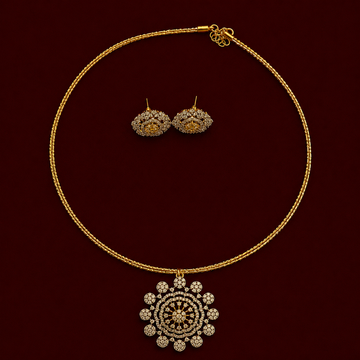 CZ Floral Pendant Necklace Set