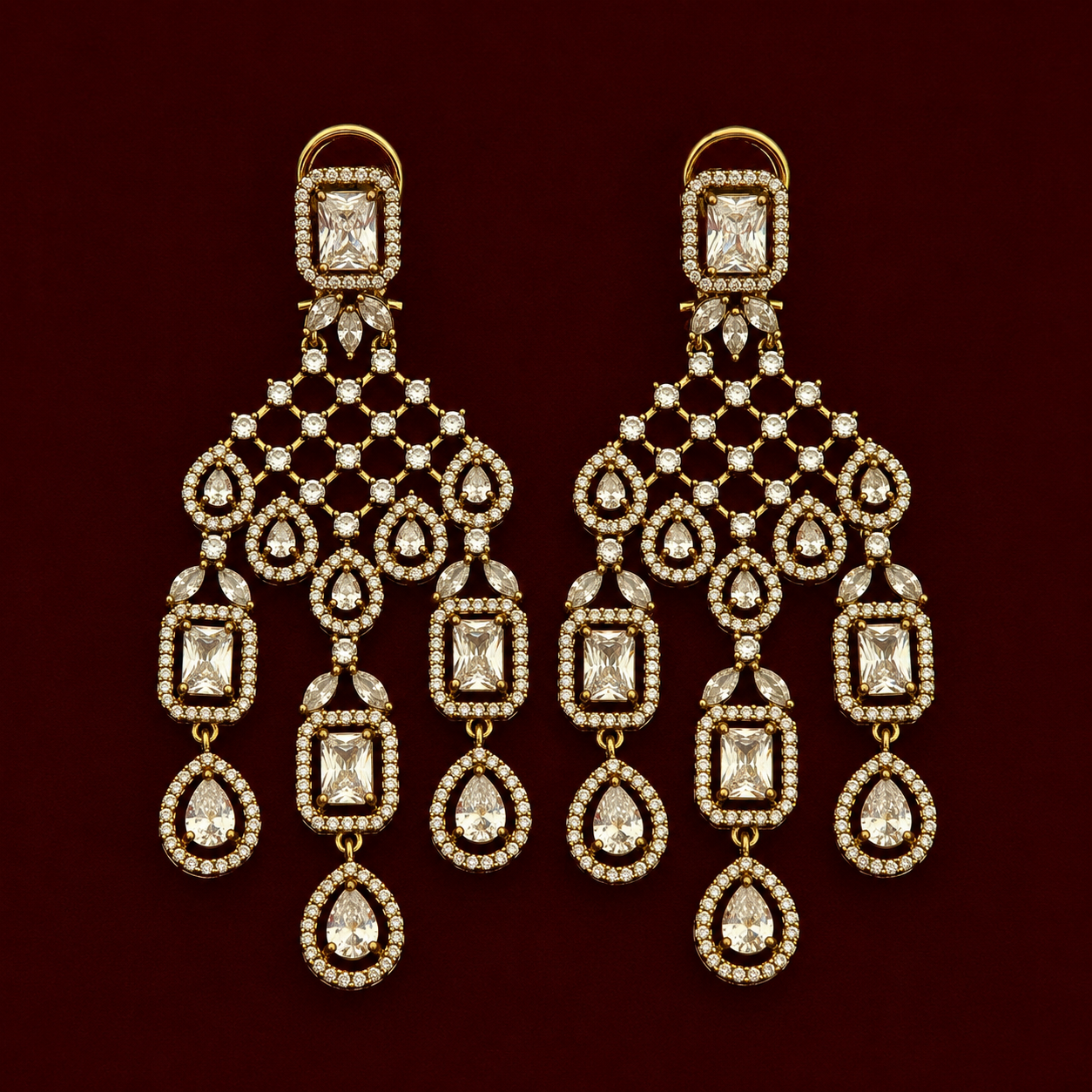 Royal CZ Bridal Choker Necklace Set