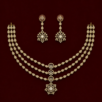 Triple Layer CZ Necklace Set