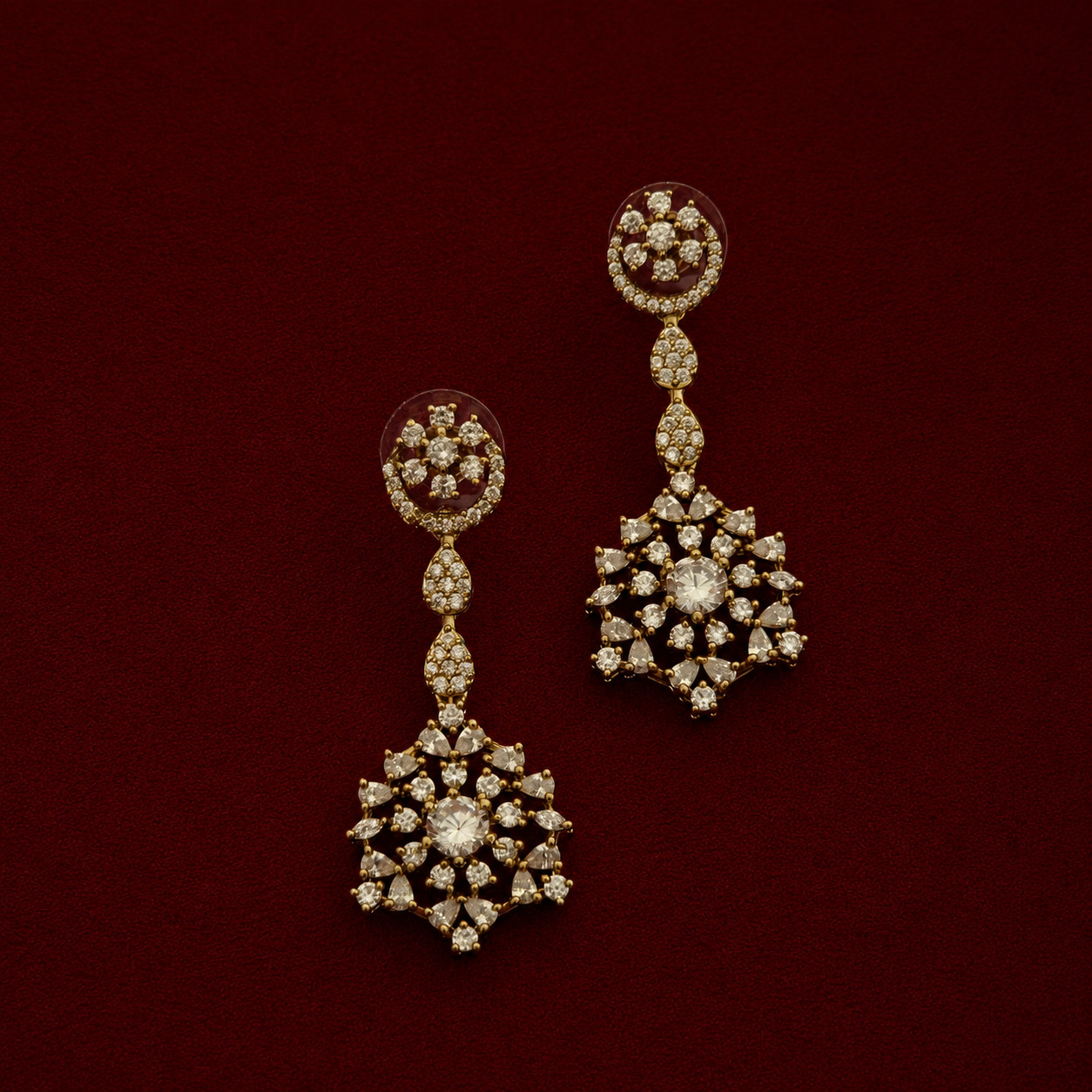 Triple Layer CZ Necklace Set
