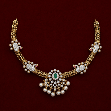 Emerald Peacock CZ Necklace Set