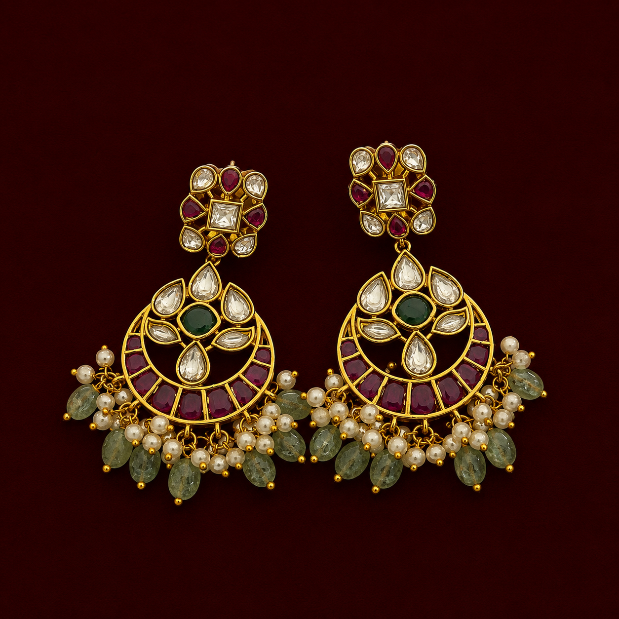 Green Kundan Choker Set
