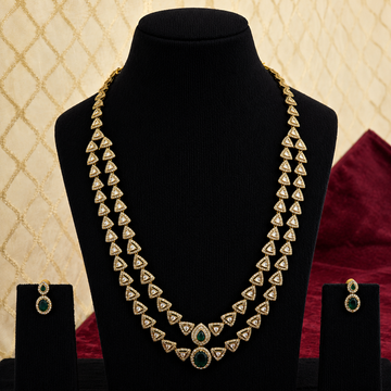 Petite Dual-Layer Triangle CZ Necklace Set