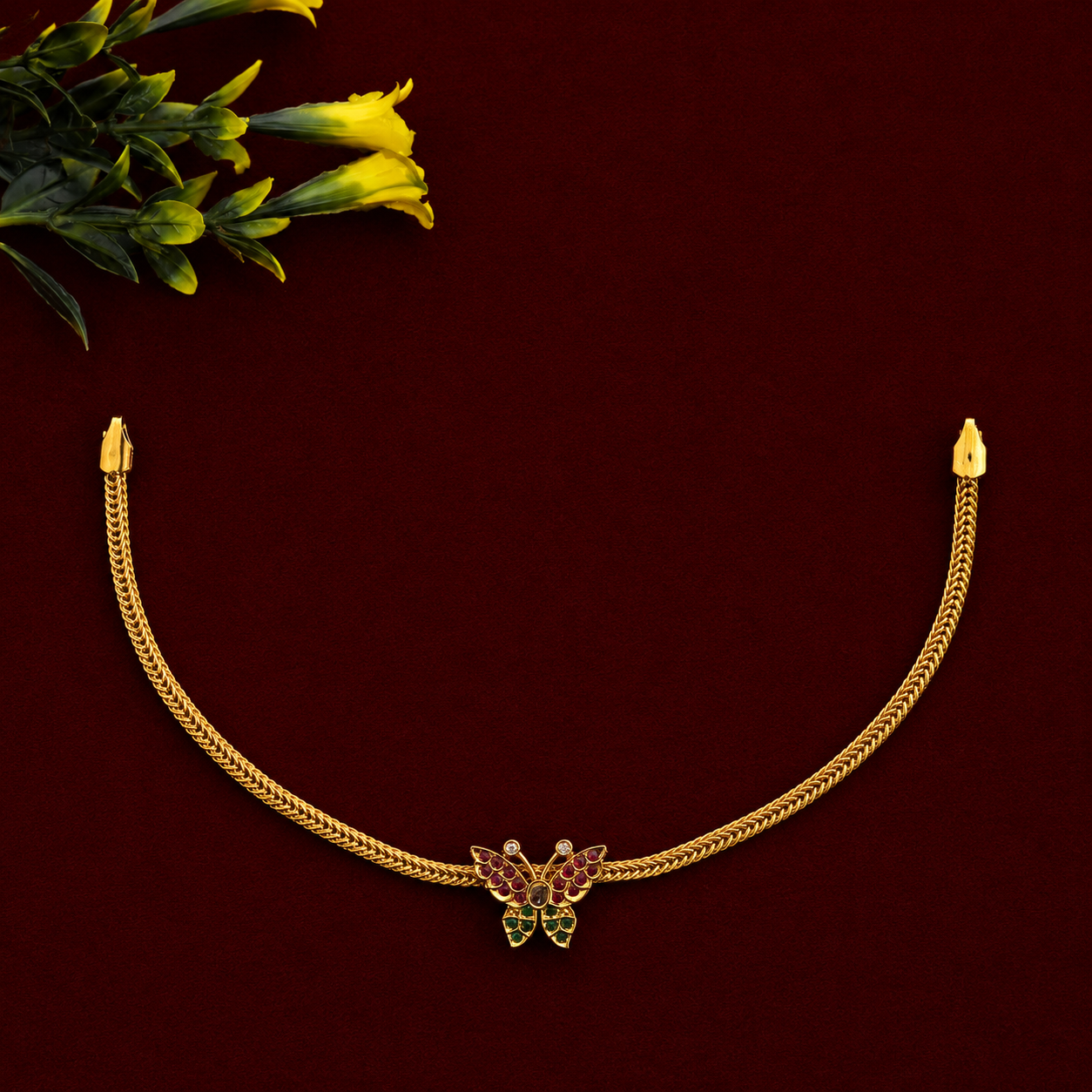 Butterfly Pendant Necklace Set