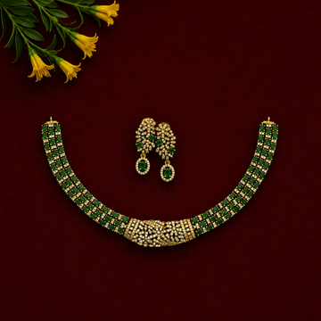 Emerald Green CZ Bridal Choker Set