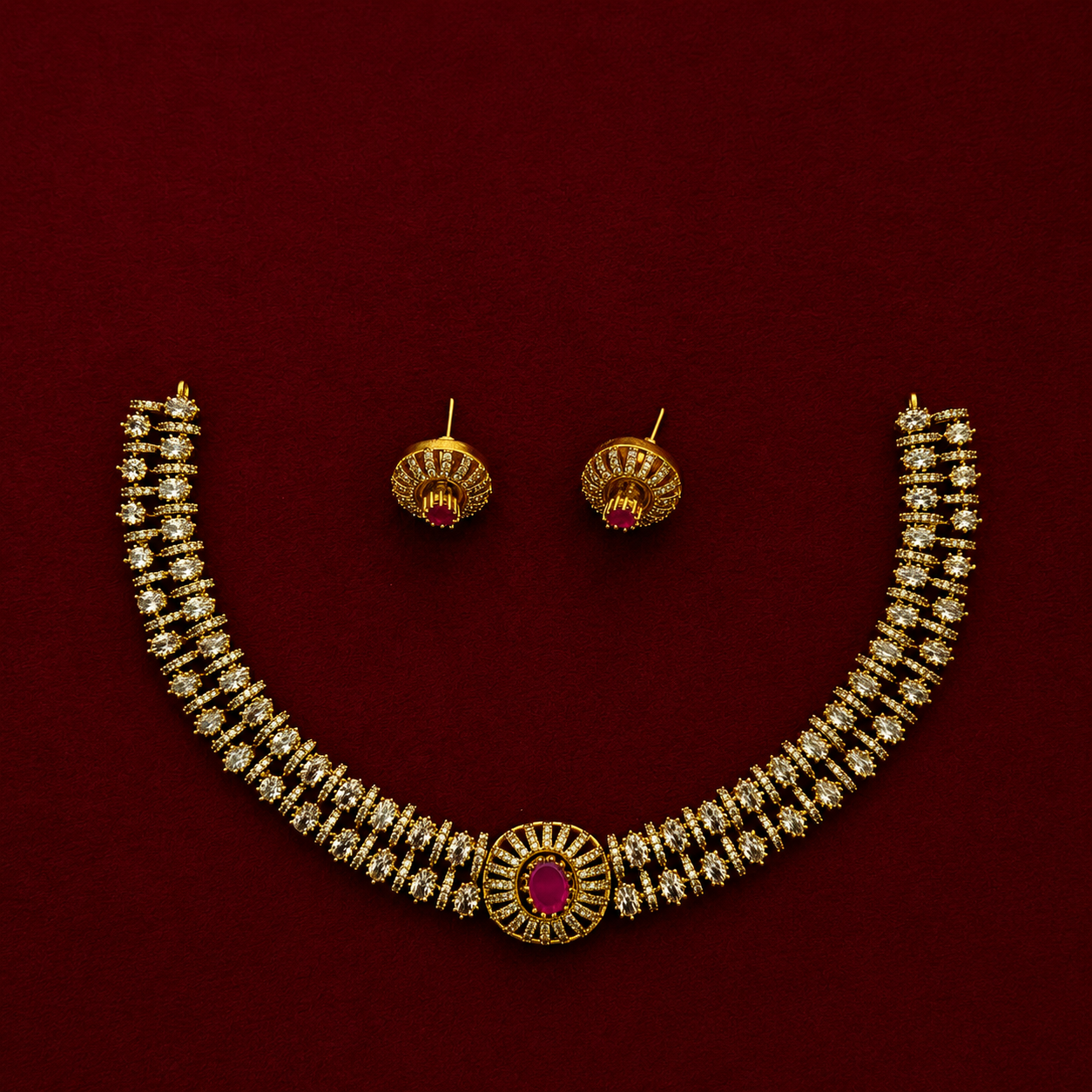 4-in-1 Interchangeable CZ Choker Set