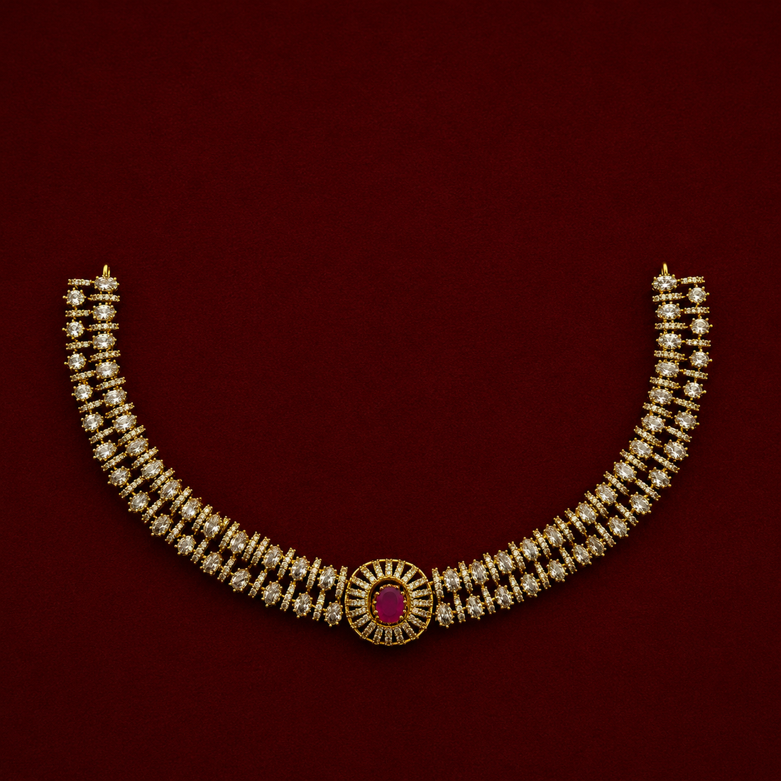 4-in-1 Interchangeable CZ Choker Set