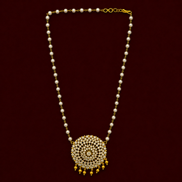 CZ Pearl Pendant Necklace Set