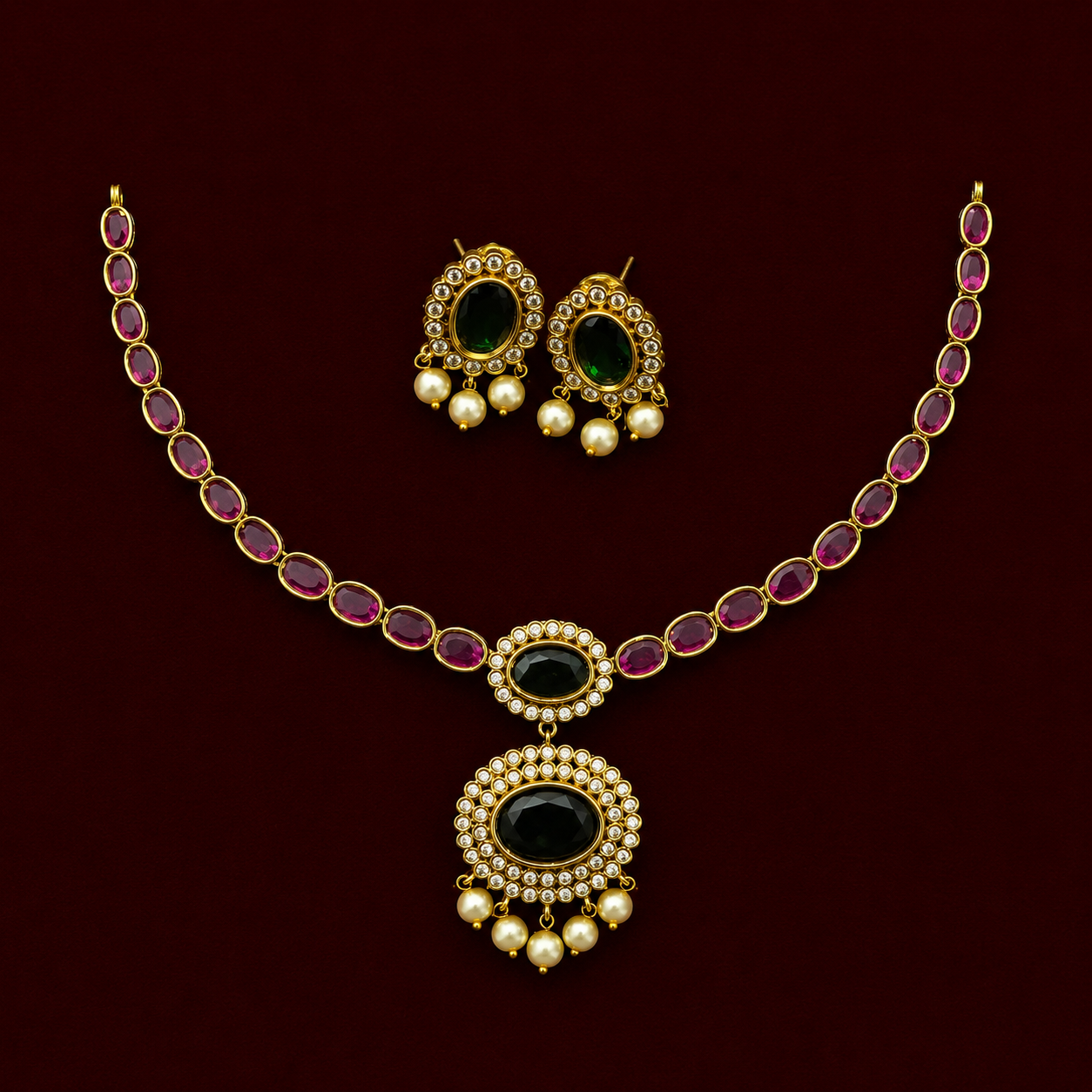 Emerald Black CZ Set