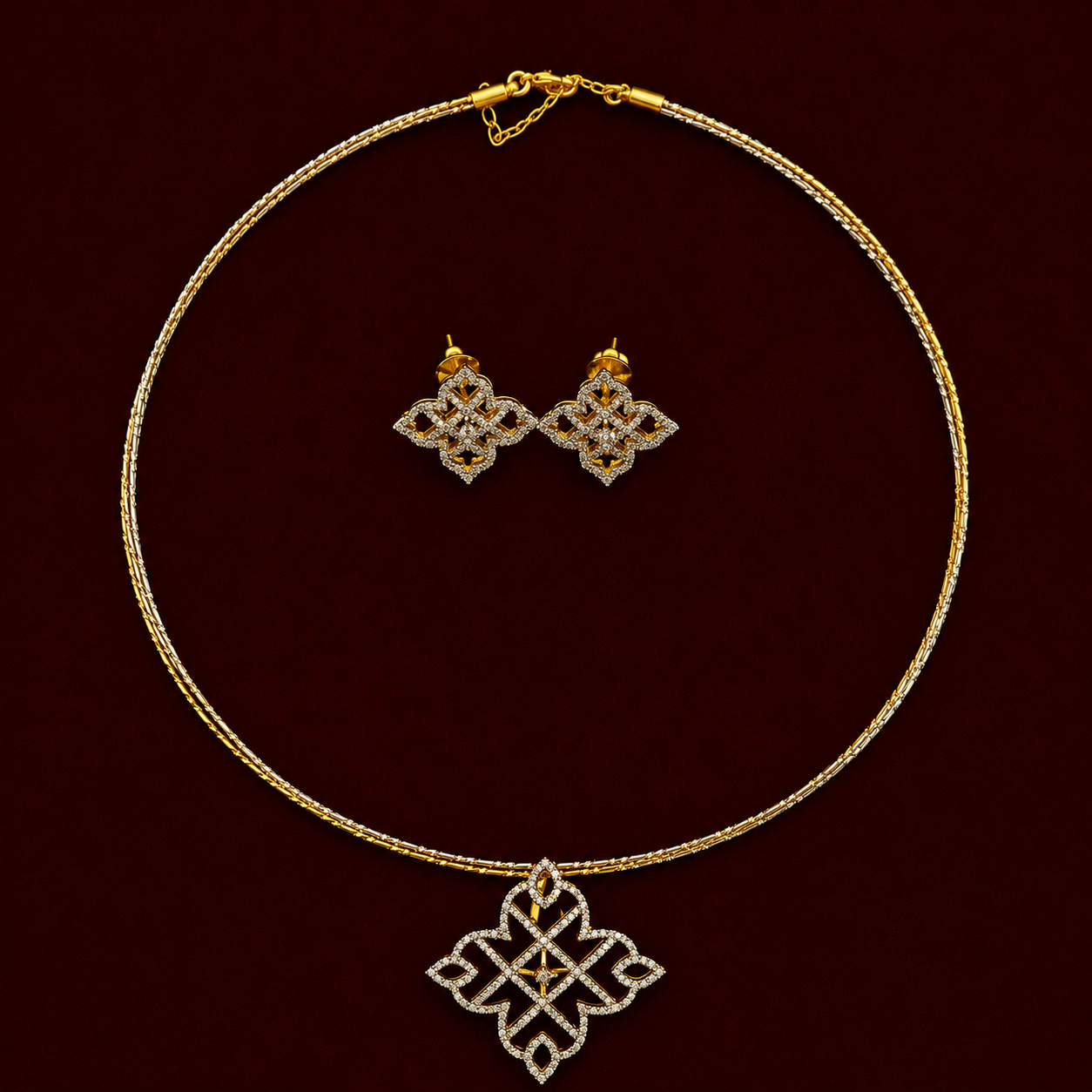 Infinity CZ Pendant Set