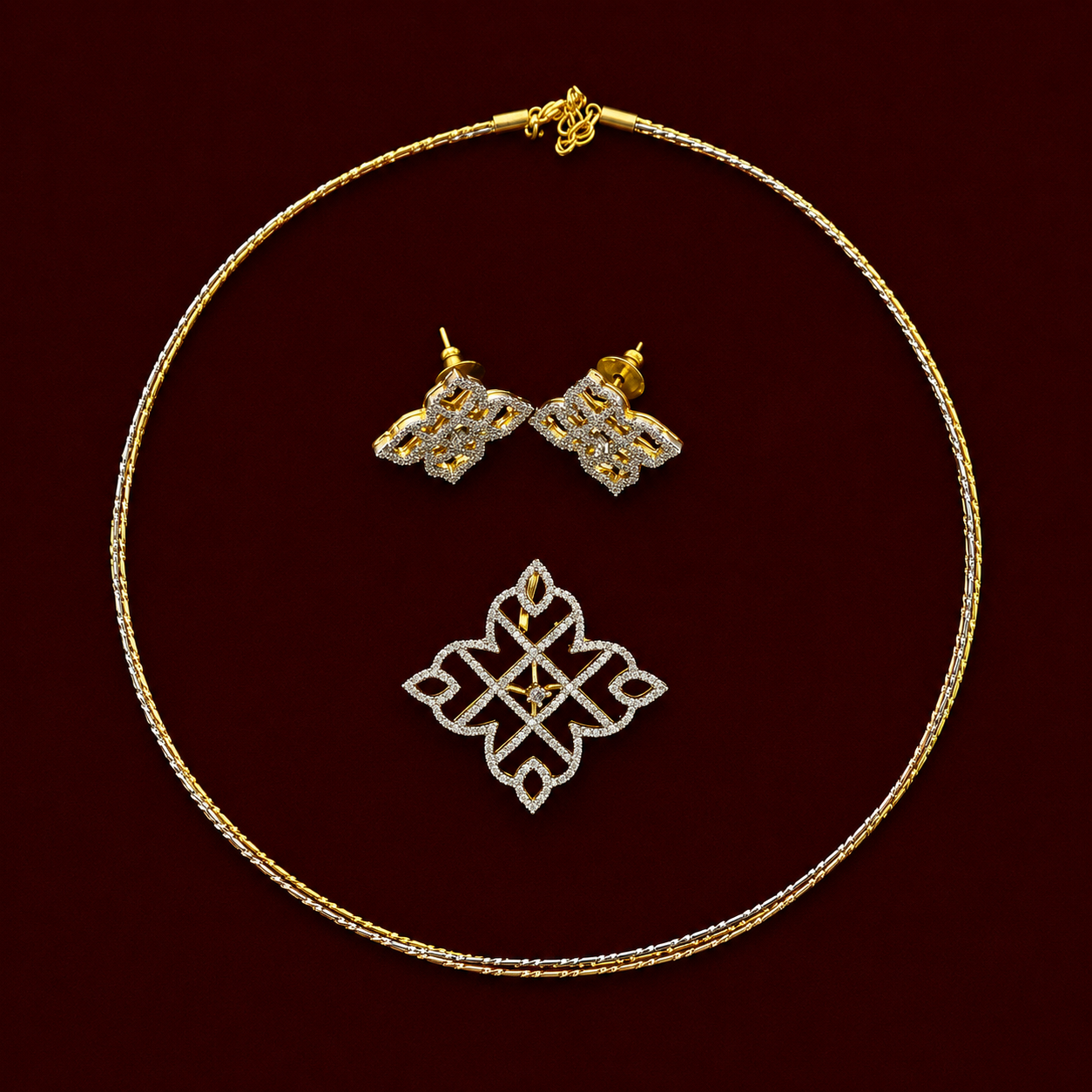 Infinity CZ Pendant Set