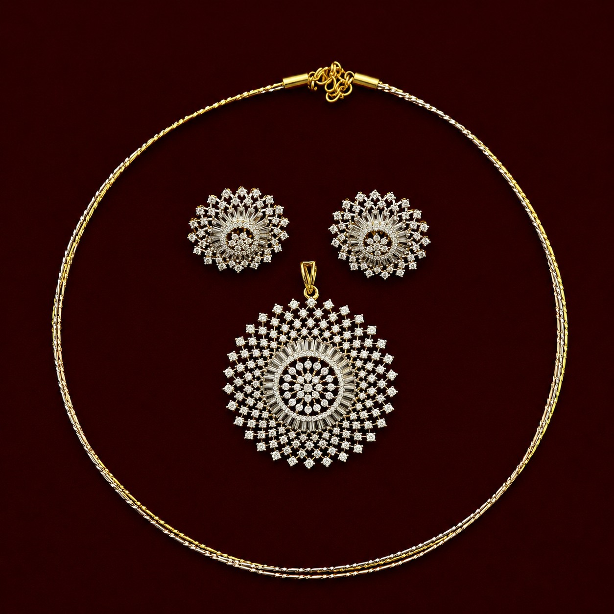 Radiant CZ Pendant Set