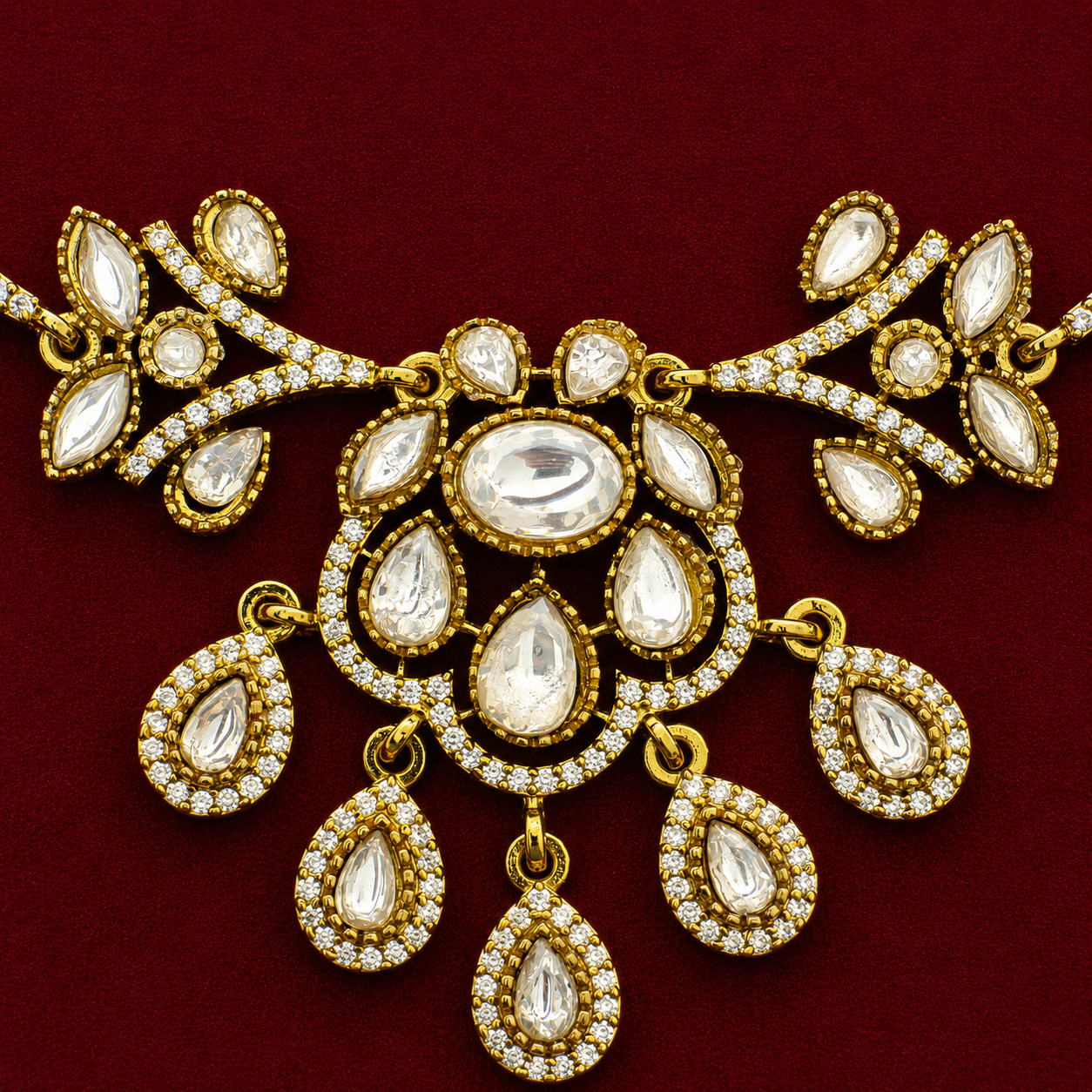 Kundan Floral Necklace Set