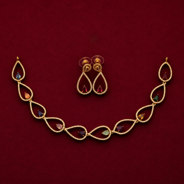 Multicolor Teardrop Necklace Set