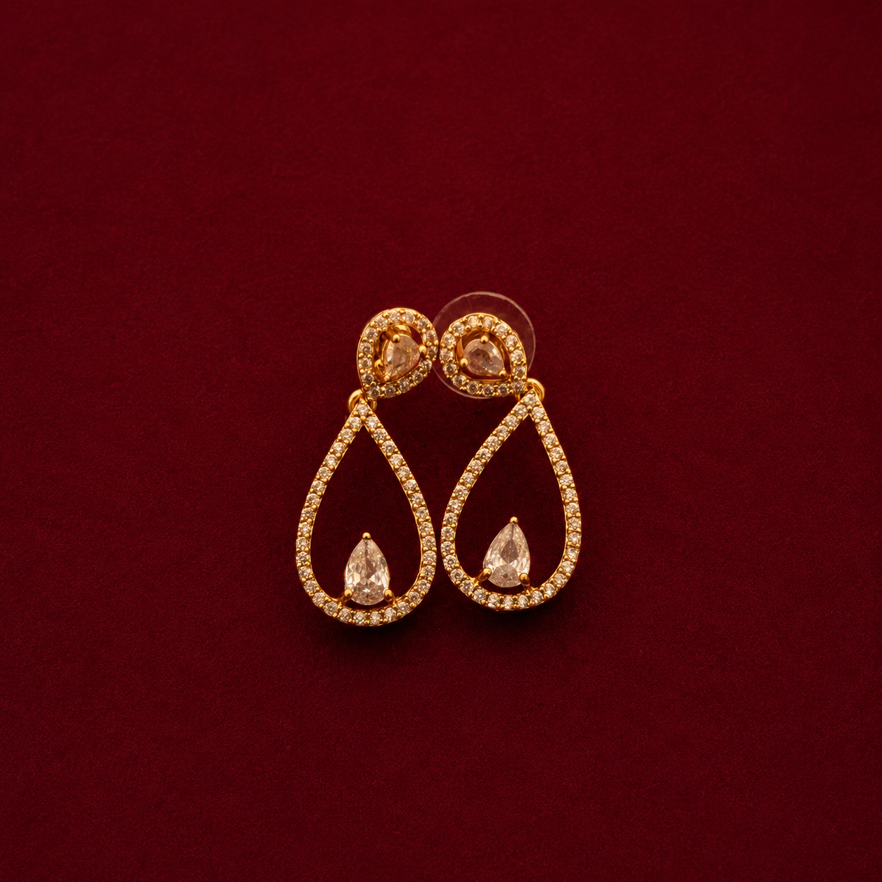 CZ Teardrop Necklace Set