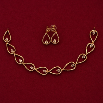 CZ Teardrop Necklace Set