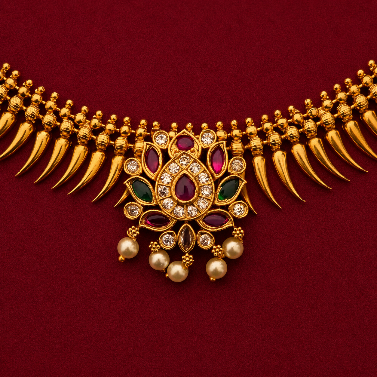 Kemp CZ Spike Necklace Set