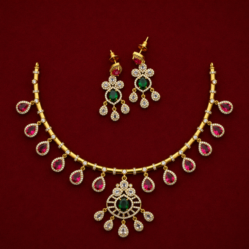 Emerald Drop Necklace Set