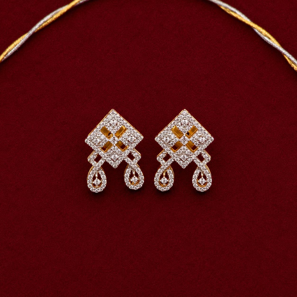 Geometric CZ Necklace Set