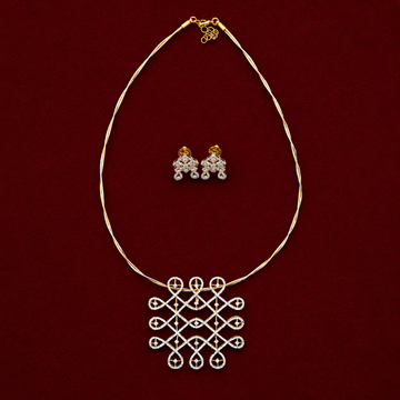 Geometric CZ Necklace Set