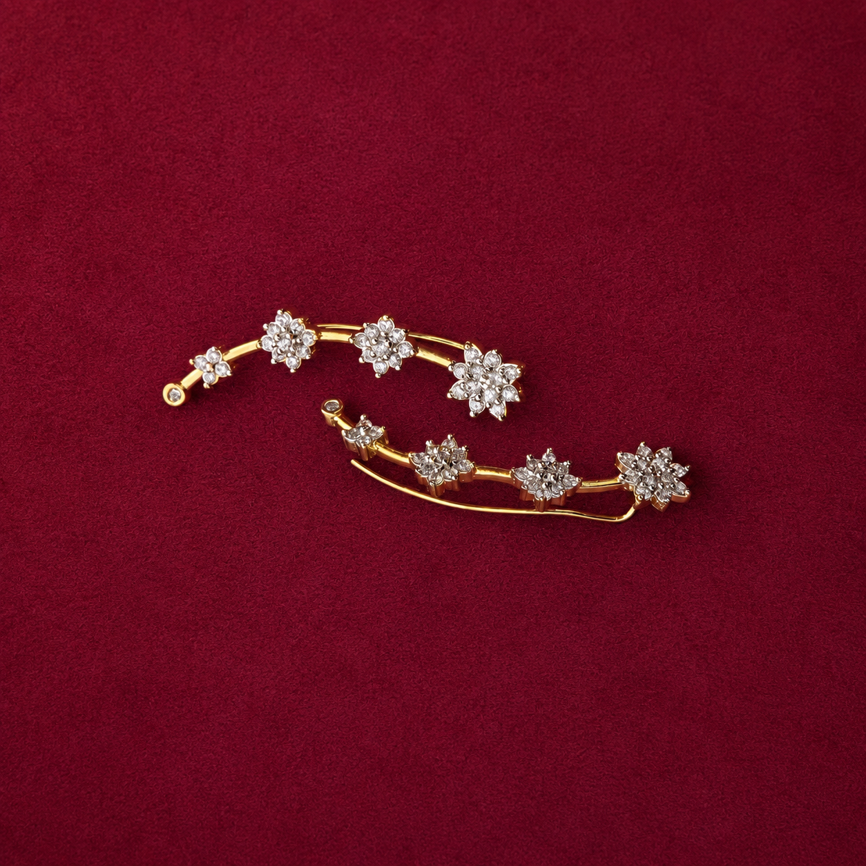 Floral Ear Cuff Earrings