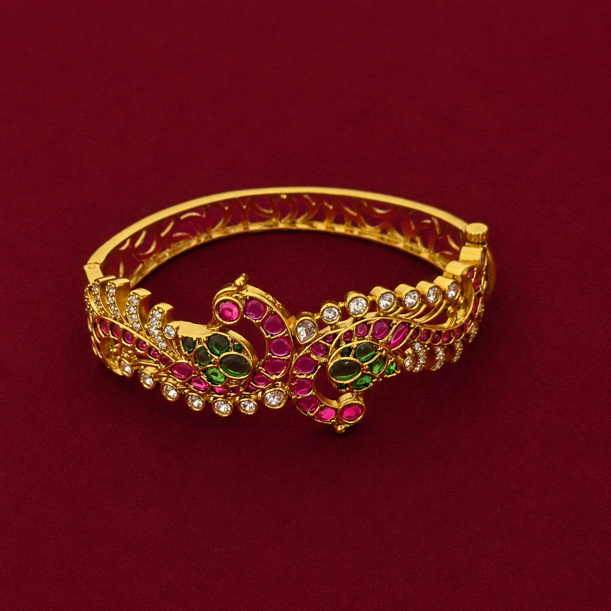 Peacock Kundan Bracelet