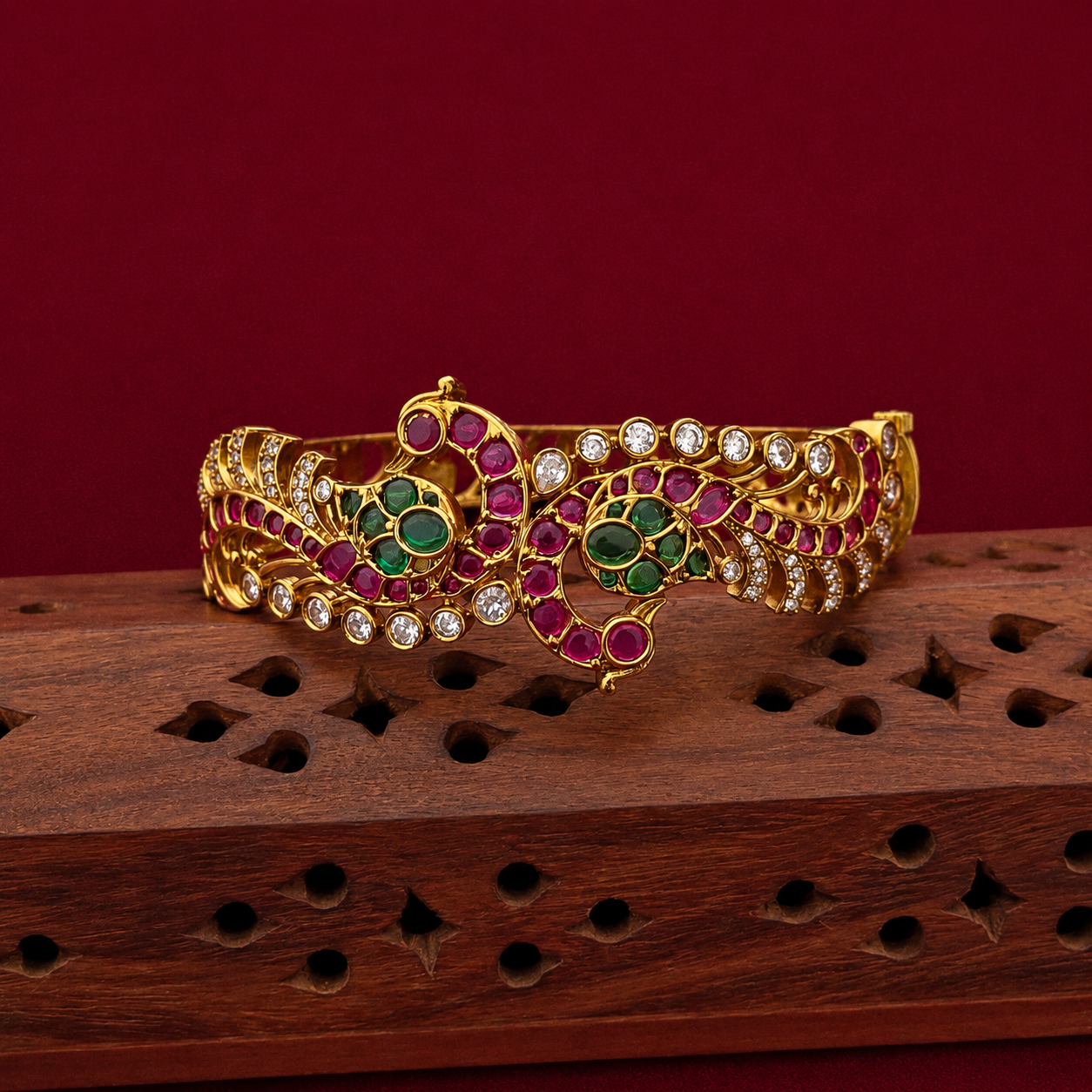 Peacock Kundan Bracelet