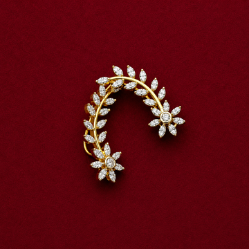 Floral CZ Ear Cuff Earrings