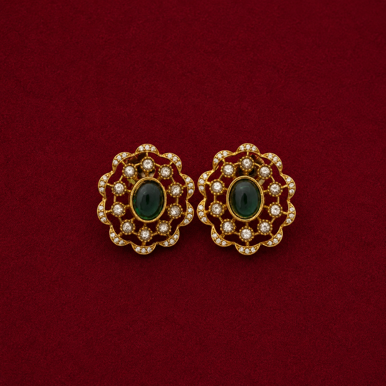 Royal Ruby Emerald Necklace set