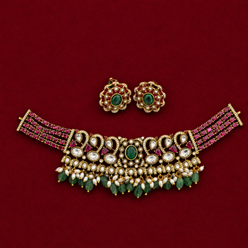 Royal Ruby Emerald Necklace set