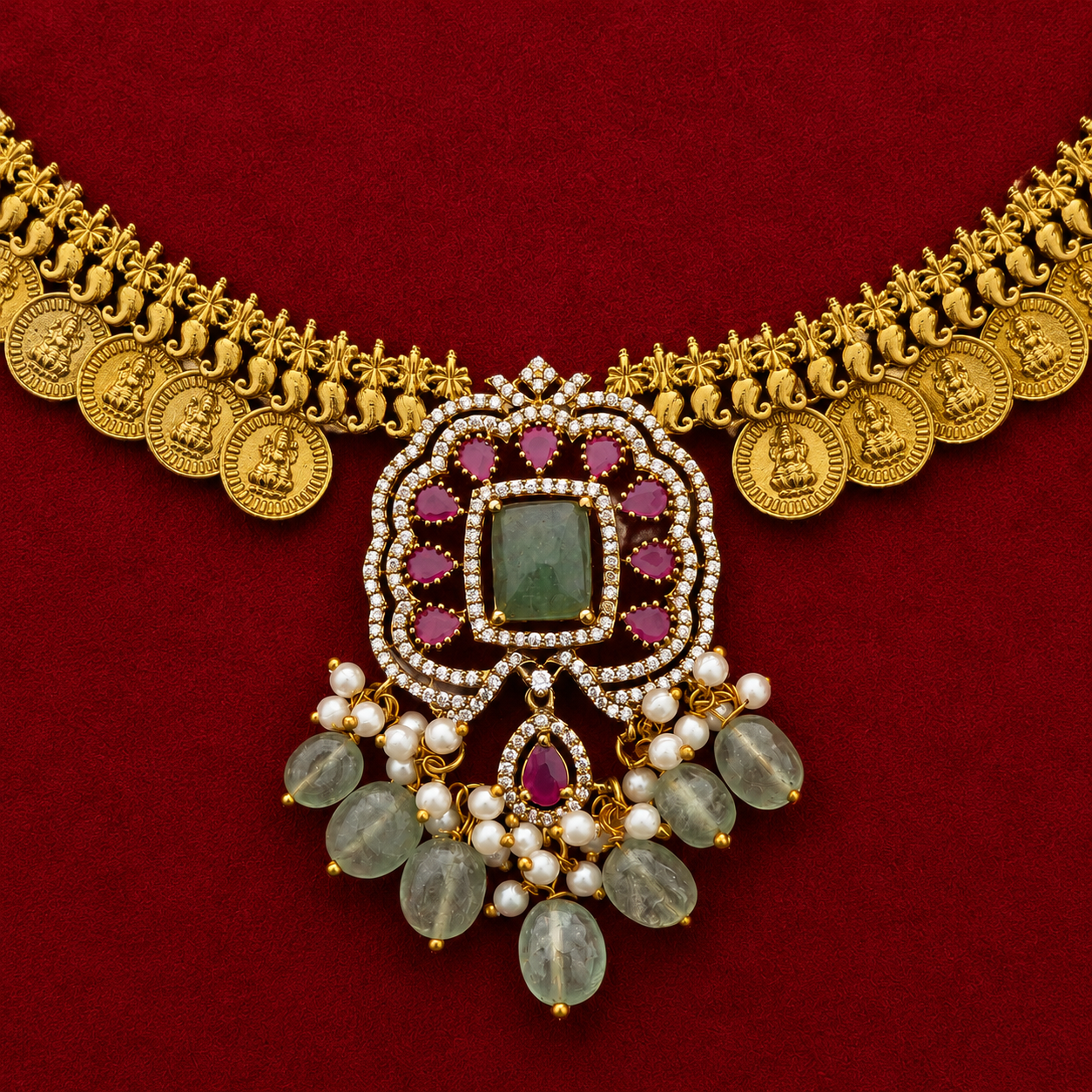 Lakshmi Coin Choker Set