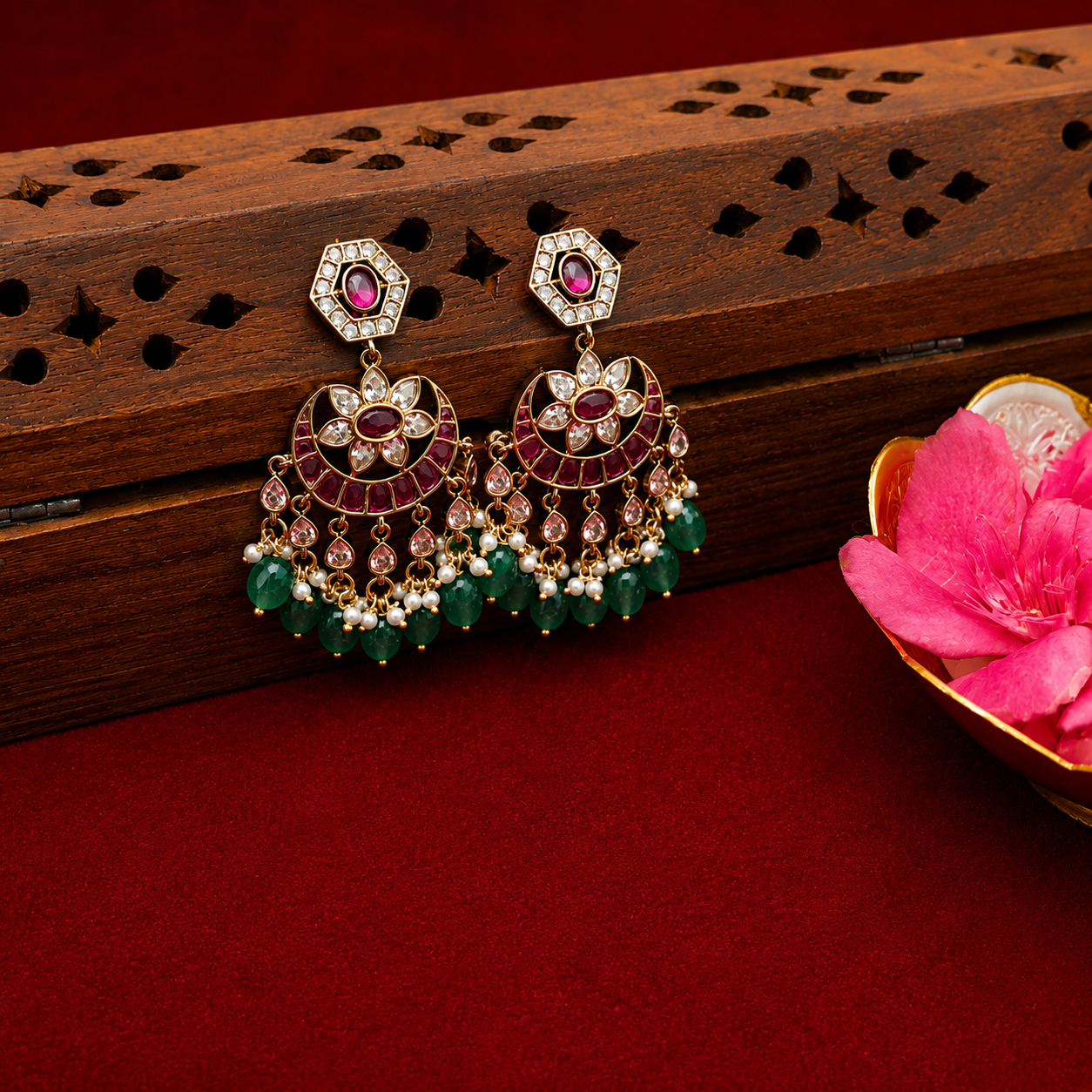 Navaratna Kundan Choker Necklace Set