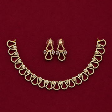Elegant CZ Hasli Necklace Set