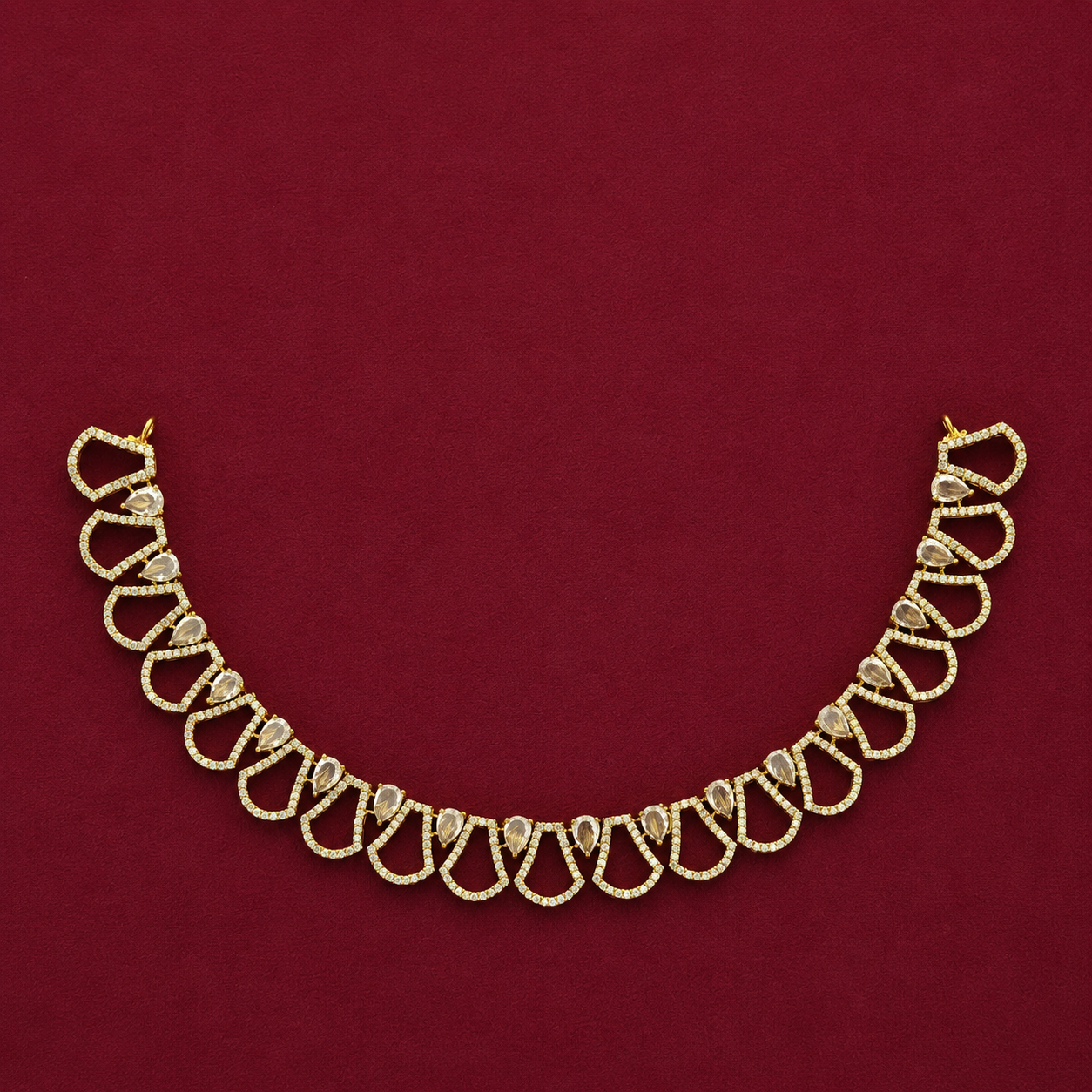 Elegant CZ Hasli Necklace Set