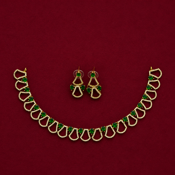 Emerald CZ Hasli Necklace Set